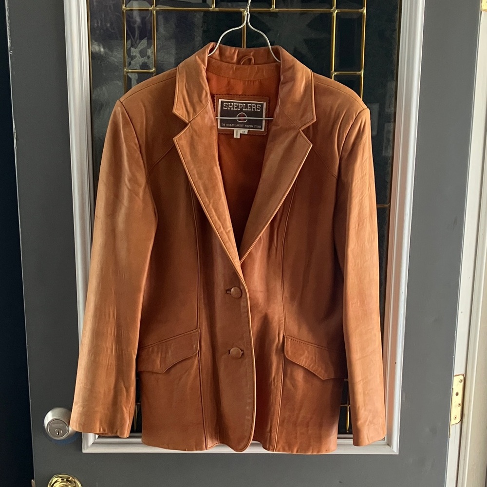 Sheplers Women's Tan Leather Jacket